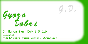 gyozo dobri business card