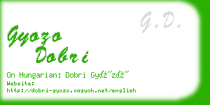 gyozo dobri business card
